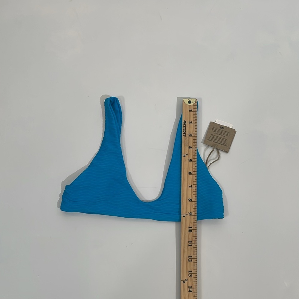 NWT Toast Swim Bikini XS Ocean Wave Scoop Top Banded Waist Bottom - Picture 5 of 10
